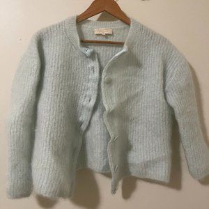 Sezane Mint Chunky Cardigan